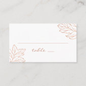 Elegante gouden bruiloft. De klassieke botanische  Plaatskaartje (Voorkant)