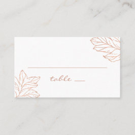 Elegante gouden bruiloft. De klassieke botanische  Plaatskaartje