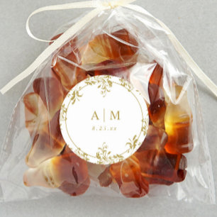 Elegante Gouden Bruiloft Favor Labels