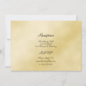 Elegante gouden bruiloft harten kaart (Achterkant)