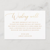 Elegante gouden bruiloft | Honeymoon Wishing Well Informatiekaartje (Voorkant)