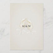 Elegante gouden bruiloft Menu Kaart Luxe Receptie (Achterkant)