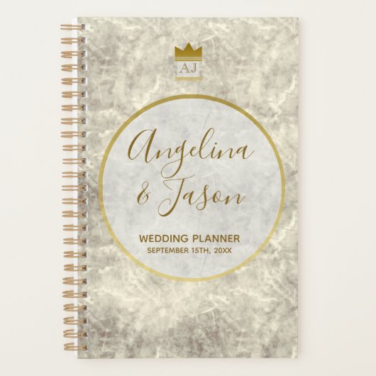 Elegante Gouden Bruiloft Planner (Voorkant)