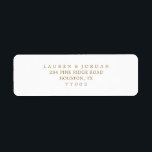 Elegante gouden bruiloft retour adres labels<br><div class="desc">Elegante gouden bruiloft retour adres labels</div>
