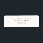 Elegante gouden bruiloft retour adres labels<br><div class="desc">Elegante gouden bruiloft retour adres labels</div>