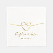 Elegante Gouden Bruiloft Servet (Voorkant)