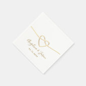 Elegante Gouden Bruiloft Servet (Hoek)