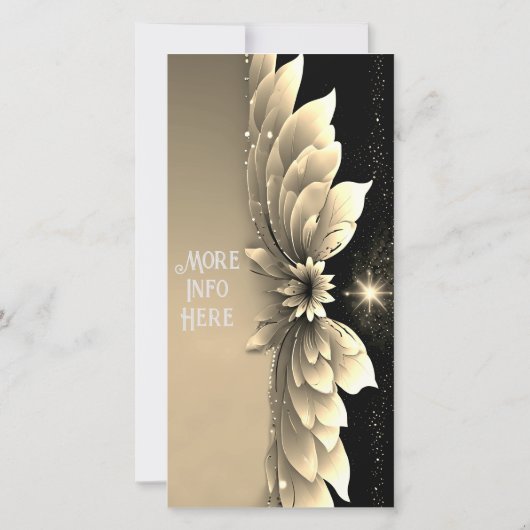 Elegante gouden bruiloft uitnodigingen (Achterkant)