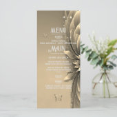 Elegante gouden bruiloft uitnodigingen (Staand voorkant)