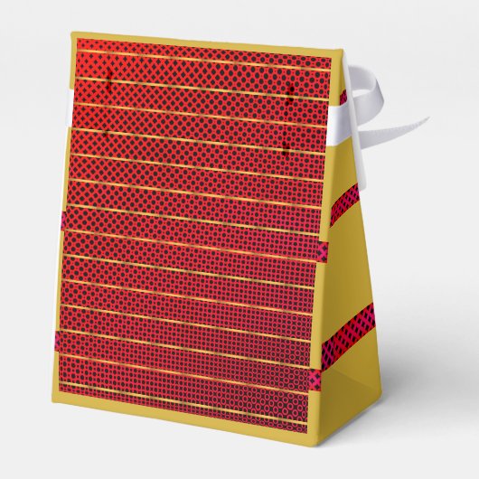 Elegante gouden bruiloft viering bedankdoosjes (Achterkant)