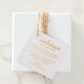 Elegante gouden bruiloft welkom mand tas bedankjes labels (Met doos)