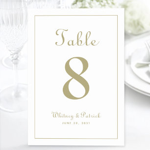 Elegante gouden bruiloftsontvangsttafel formele di kaart