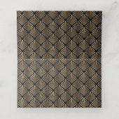 Elegante gouden brullende 1920's Great Gatsby Wedd Plaatskaartje (Binnenkant ongevouwen)