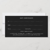 Elegante gouden cadeaubon (Achterkant)