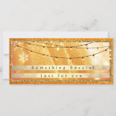 Elegante gouden cadeaubon | Glitter en parel (Voorkant)