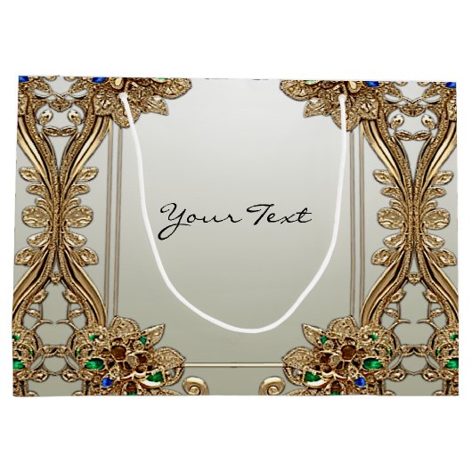 Elegante gouden  cadeautas (Achterkant)