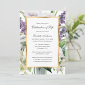 Elegante gouden Calla Lily Fotoviering van het lev Kaart (Staand voorkant)