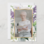 Elegante gouden Calla Lily Fotoviering van het lev Kaart (Achterkant)