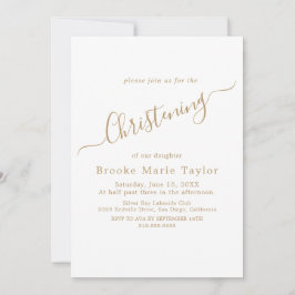 Elegante Gouden Calligrafie Bevestigingsuitnodigin Kaart