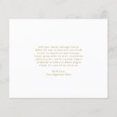 Elegante Gouden Calligrafie Budget Bruiloft Bedank (Achterkant)