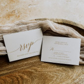 Elegante Gouden Calligrafie Lied Verzoek RSVP Kaar
