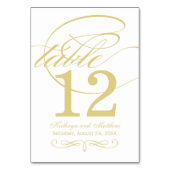 Elegante Gouden Calligrafie Script Monogram Huweli Kaart (Achterkant)
