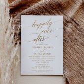 Elegante Gouden Calligrafie Trouwen Kaart