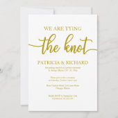 Elegante Gouden Calligraphy Trouwdag Kaart (Voorkant)