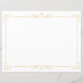 Elegante Gouden Certificaat van Prestatie Sjabloon (Achterkant)