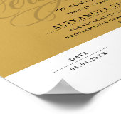 Elegante gouden certificaat van voltooiing prestat poster (Hoek)