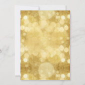 Elegante gouden champagne bruids douche uitnodigin kaart (Achterkant)