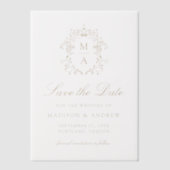 Elegante gouden Chinoiserie bruiloft Save the Date Vellum Uitnodigingen (Voorkant)