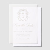 Elegante gouden Chinoiserie bruiloft Save the Date Vellum Uitnodigingen (Offset)