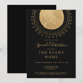 Elegante gouden cirkel zwart Chic Kaart (Voorkant / Achterkant)