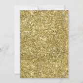 Elegante gouden Confetti afstudeerfeest uitnodigin Kaart (Achterkant)