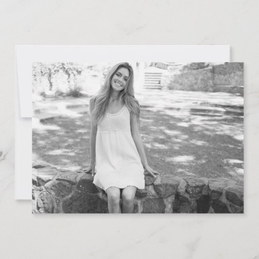 Elegante gouden confetti foto bruidsdouche kaart (Achterkant)