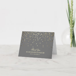 Elegante Gouden Confetti Huwelijk Bedankt