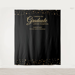 Elegante Gouden Confetti Klas achtergrond voor dip Wandkleed