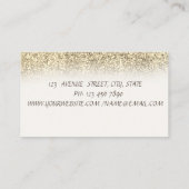 Elegante gouden Confetti Maid Cleaning Glitter Visitekaartje (Achterkant)