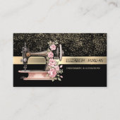 Elegante gouden Confetti, naaimachine Visitekaartje (Voorkant)