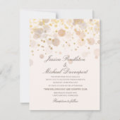 Elegante gouden Confetti romantische script bruilo Kaart (Voorkant)