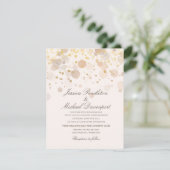 Elegante gouden Confetti romantische script bruilo Kaart (Staand voorkant)