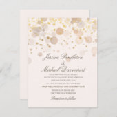 Elegante gouden Confetti romantische script bruilo Kaart (Voorkant / Achterkant)