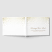 Elegante gouden Confetti Stippen witte bruiloft Gastenboek (Volledig)