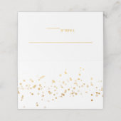 Elegante gouden Confetti trouwkaarten Plaatskaartje (Buitenkant ongevouwen)
