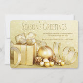 Elegante gouden Corporate Christmas Kaart (Voorkant)
