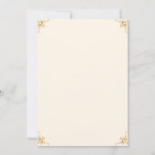 Elegante gouden crème islamitische moslim bruiloft kaart (Achterkant)