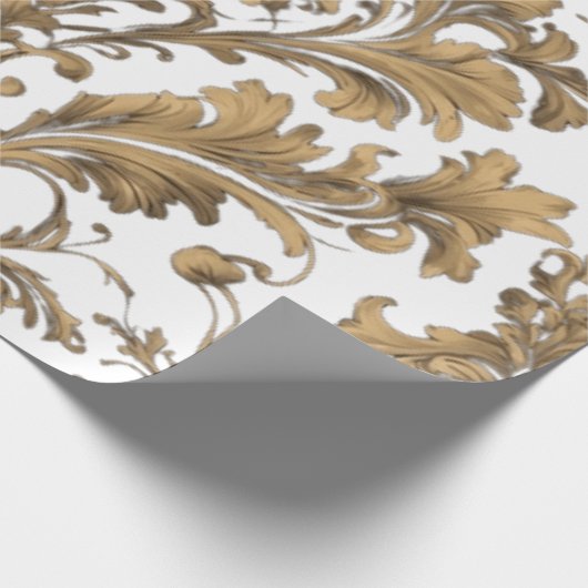 Elegante gouden Damask Cadeaupapier (Hoek)