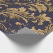 Elegante gouden  Damask Cadeaupapier (Hoek)