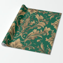 Elegante gouden  Damask Cadeaupapier